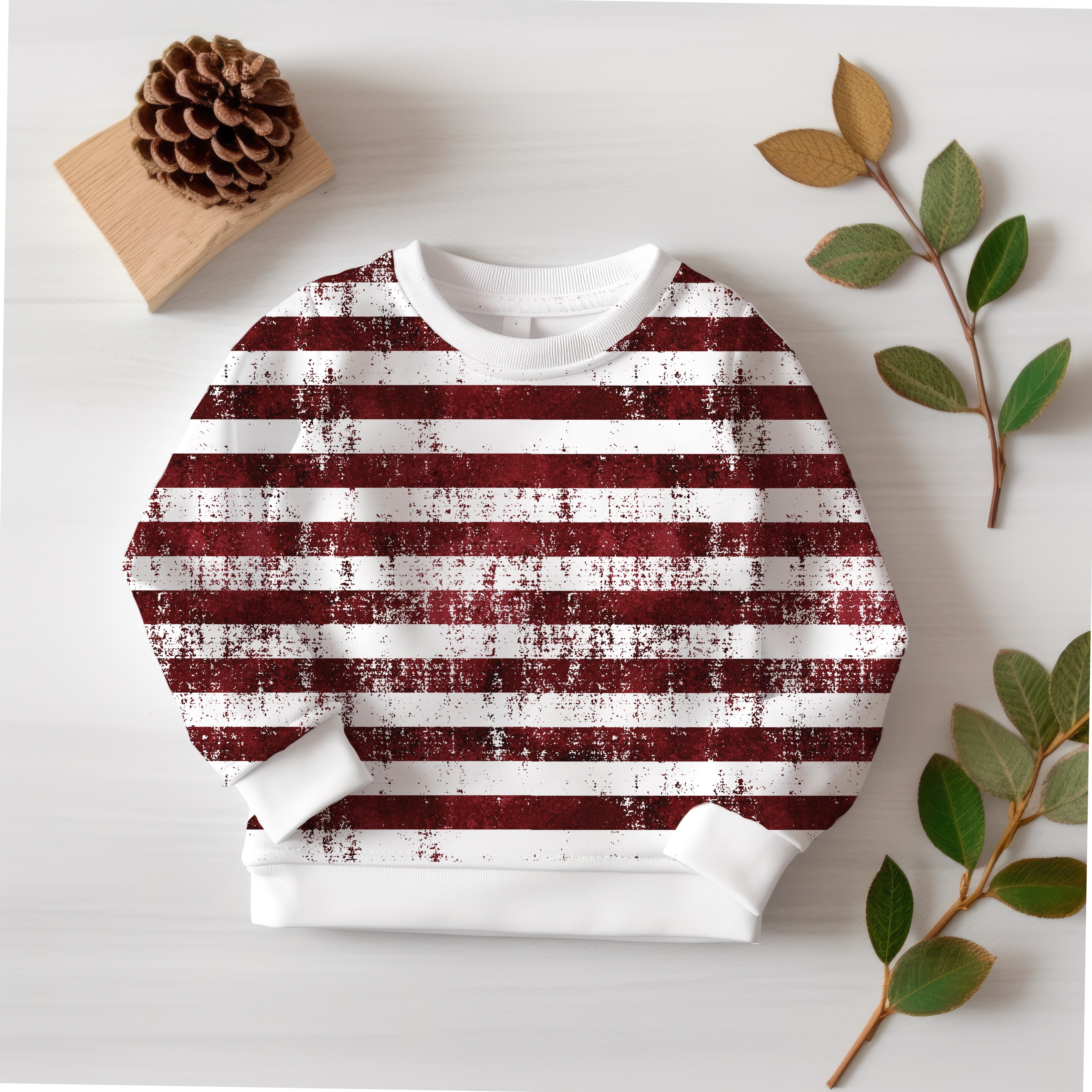 Grunge Rot gestreift Wintervorbestellung